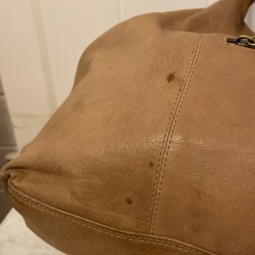 696Sorpresso tan leather snap top western vibe Preowned - Picture 4 of 11